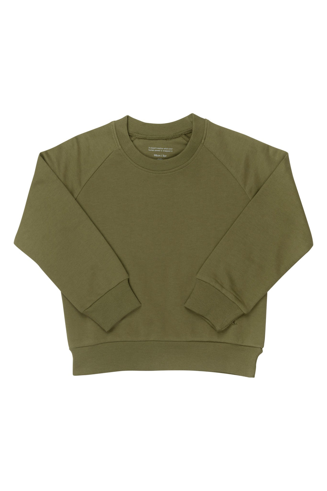 SWEATSHIRT MED RUND HALS - DARK GREEN