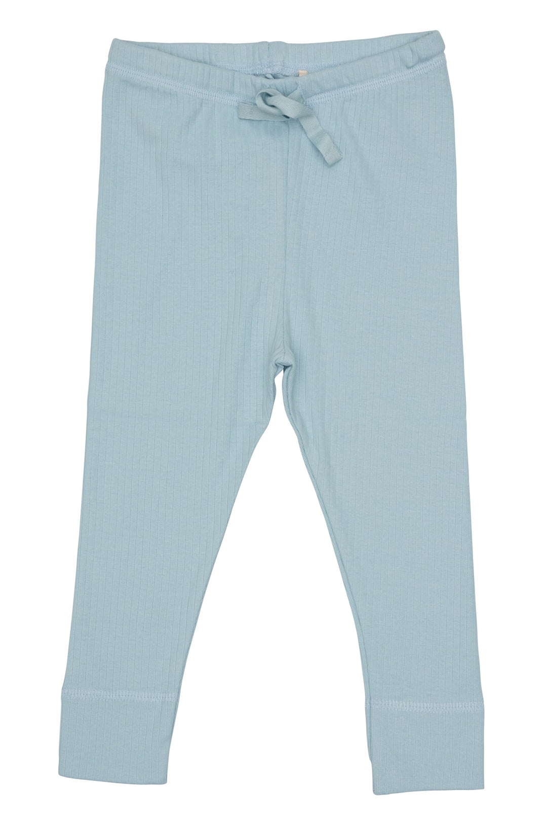 LEGGINGS I RIB JERSEY MED SNØRE - LT. BLUE