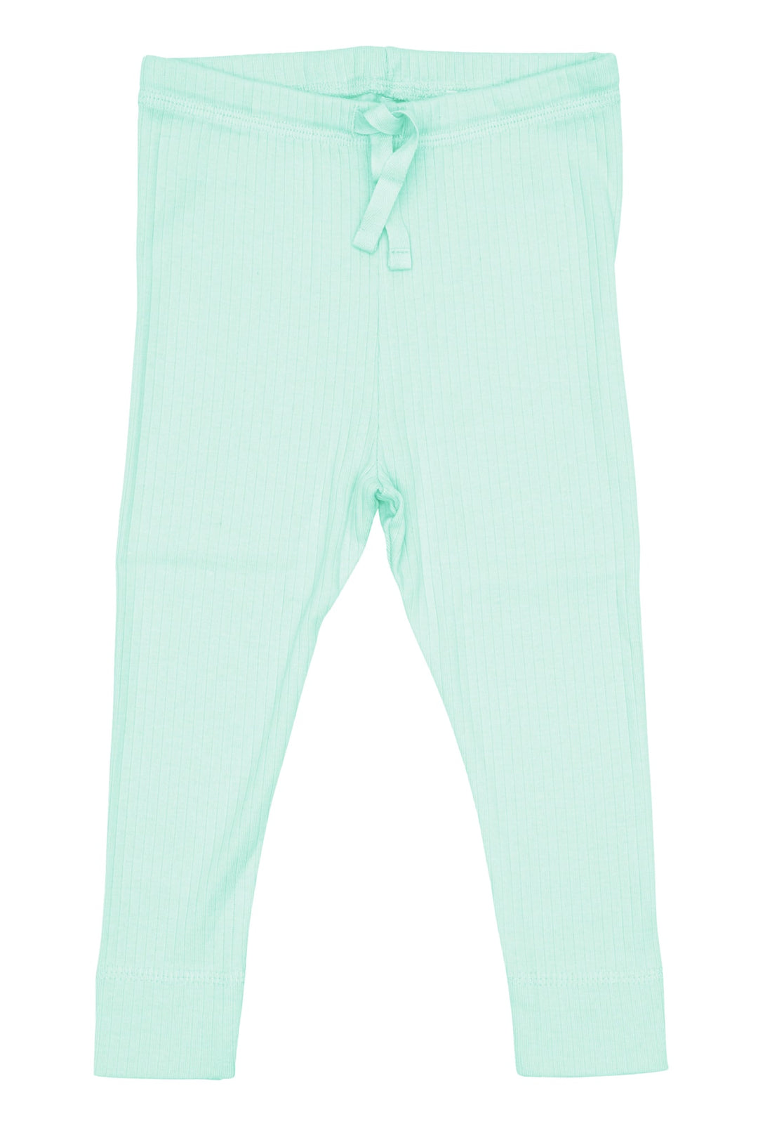 LEGGINGS I RIB JERSEY MED SNØRE - MINT