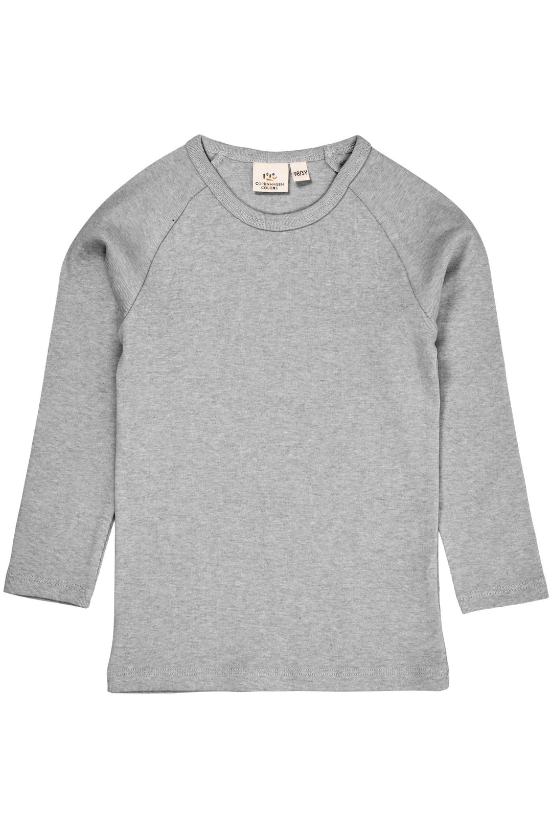 LANGÆRMET T-SHIRT I MELANGE - GREY MELANGE