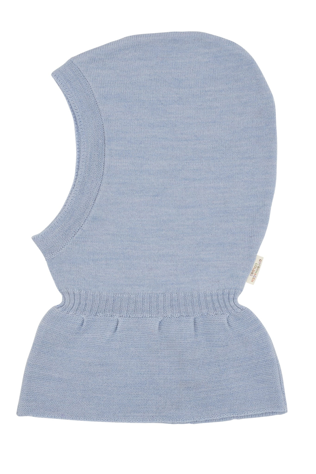 TYNDSTRIKKET ELEFANTHUE I MERINOULD - DUSTY BLUE