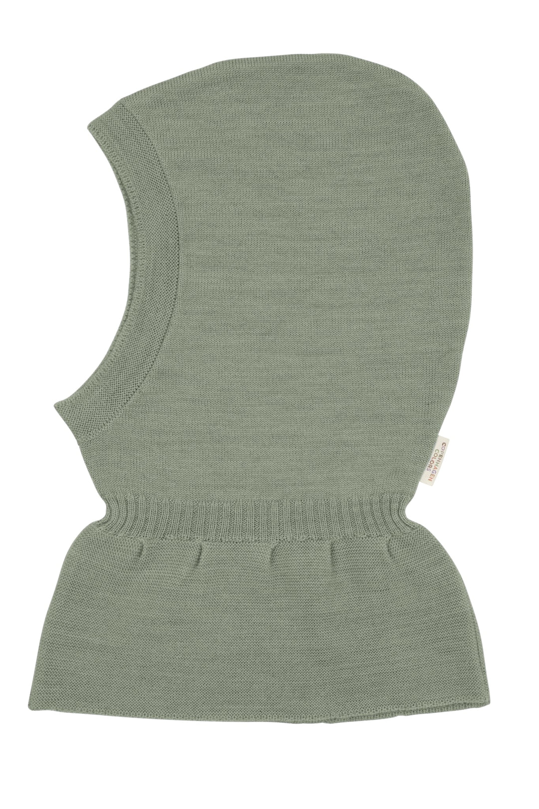 TYNDSTRIKKET ELEFANTHUE I MERINOULD - SAGE GREEN