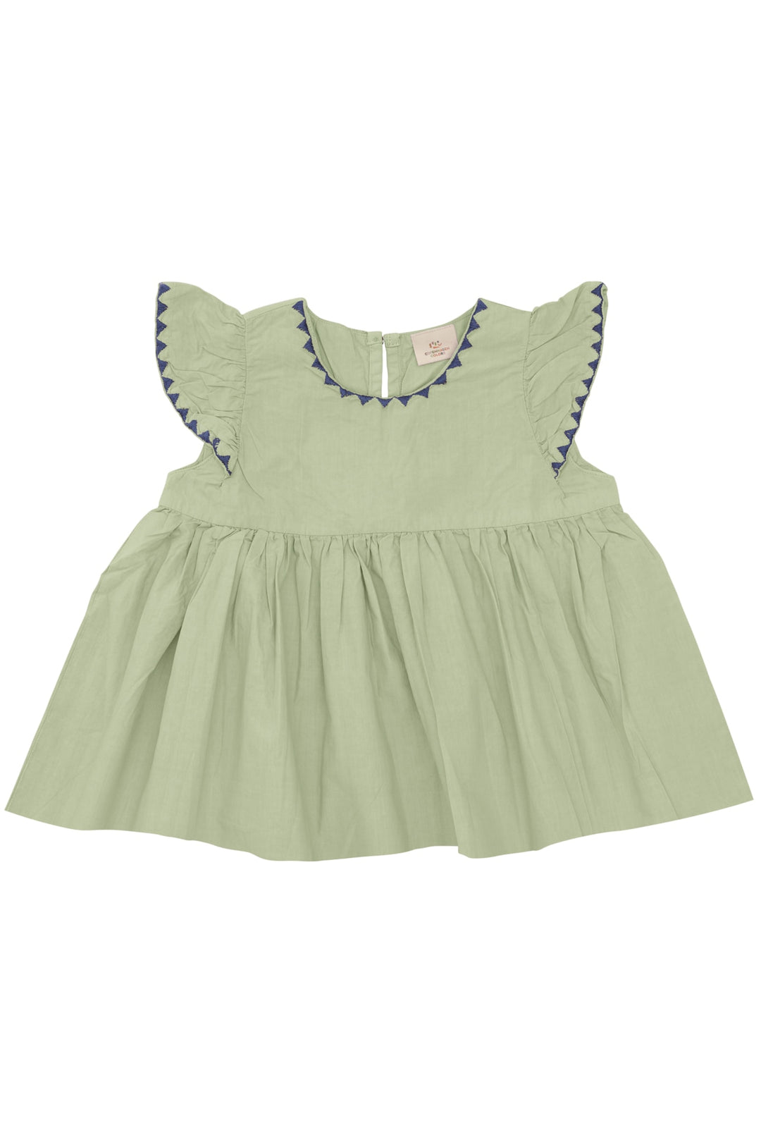 POPLIN BLUSE M. BRODERI KANT - DUSTY GREEN
