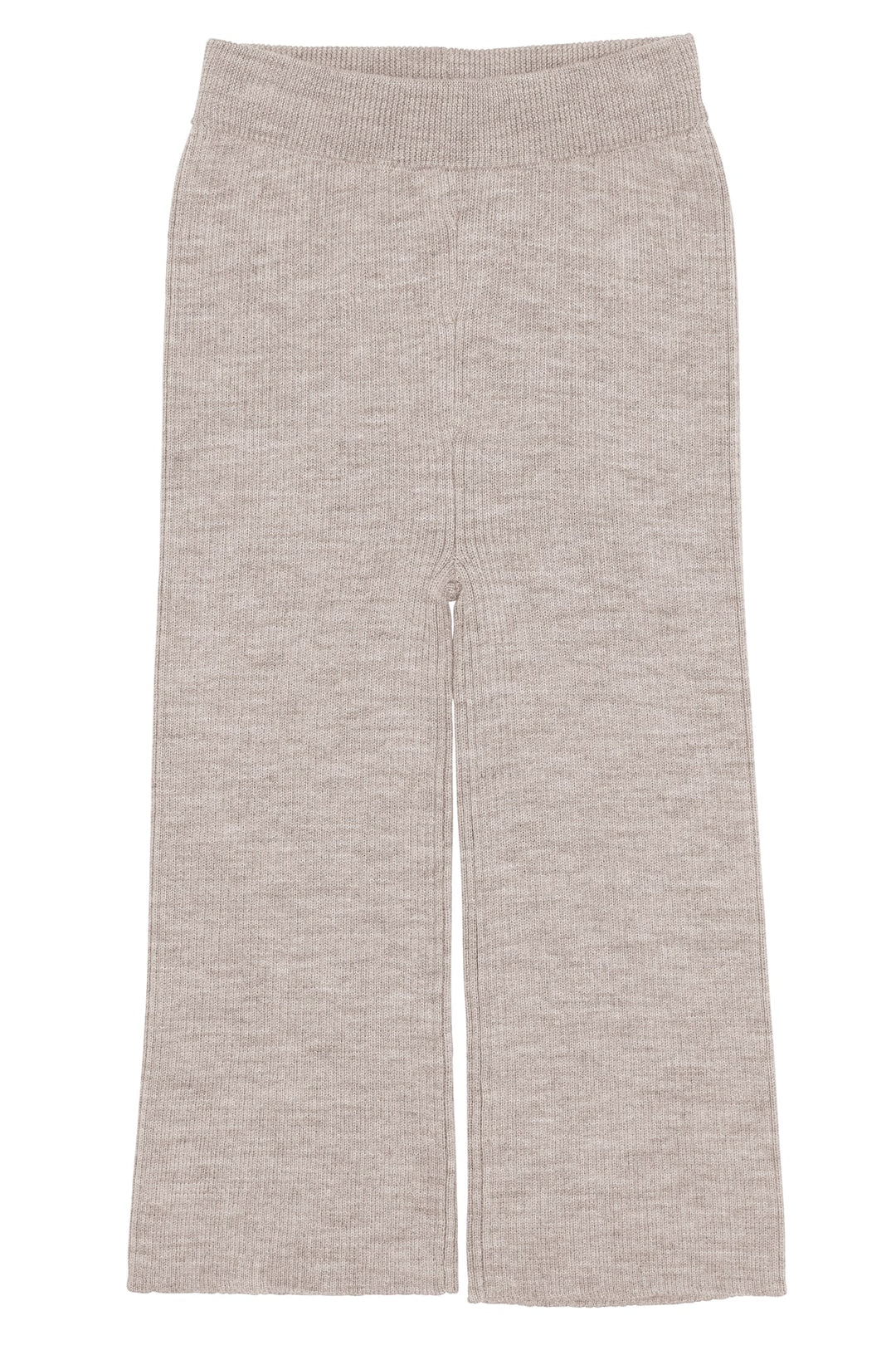 RIB BUKSER M. VIDDE I MERINOULD - PALE CREAM MELANGE