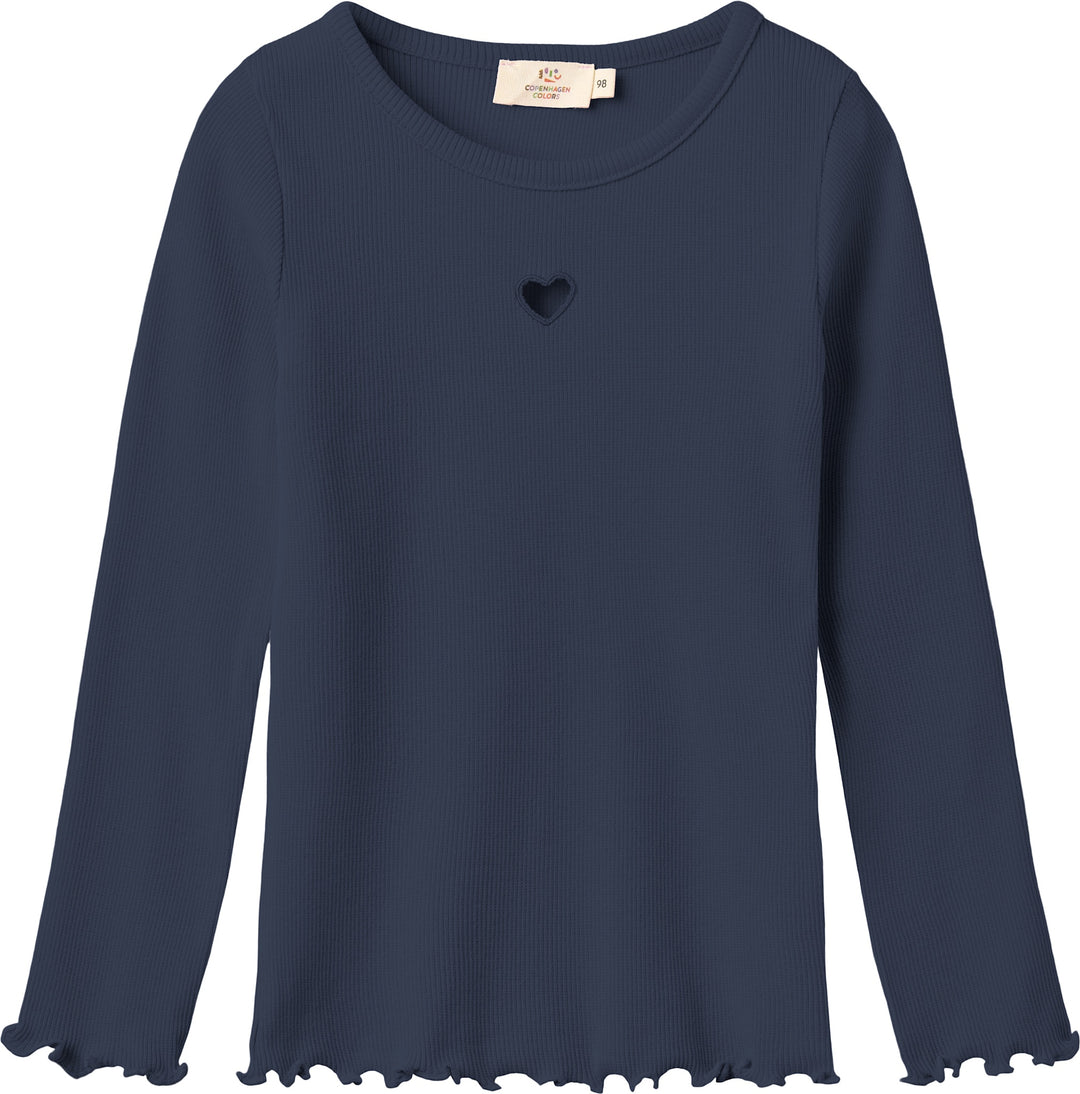 MODAL RIB T-SHIRT M. BRODERI - NAVY