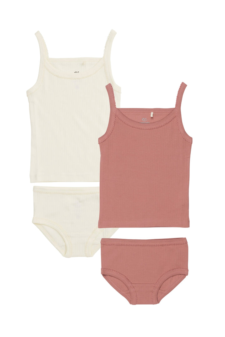 2-PAKKE UNDERTØJ - CREAM/ OLD ROSE COMB.