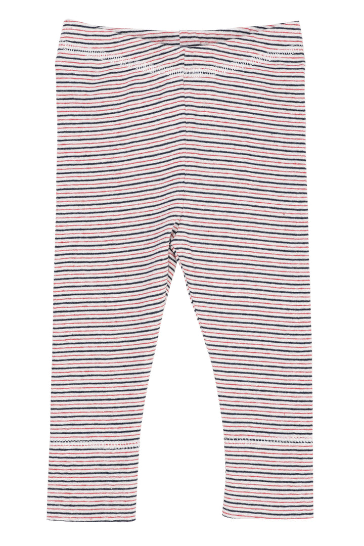 SUPER BLØDE LEGGINGS MED STRIBER - BLUE RED STRIPE