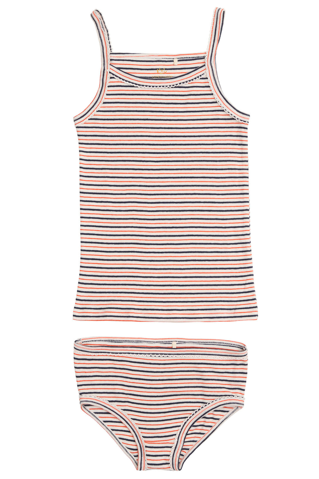 STRIBET UNDERTØJSSÆT MED UNDERTRØJE OG UNDERBUKSER - BLUE/RED STRIPE