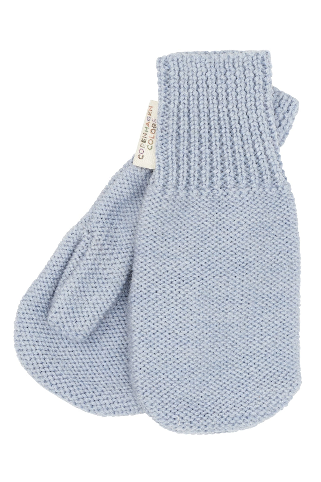 STRIKKET UNISEX VANTER I MERINOULD - DUSTY BLUE