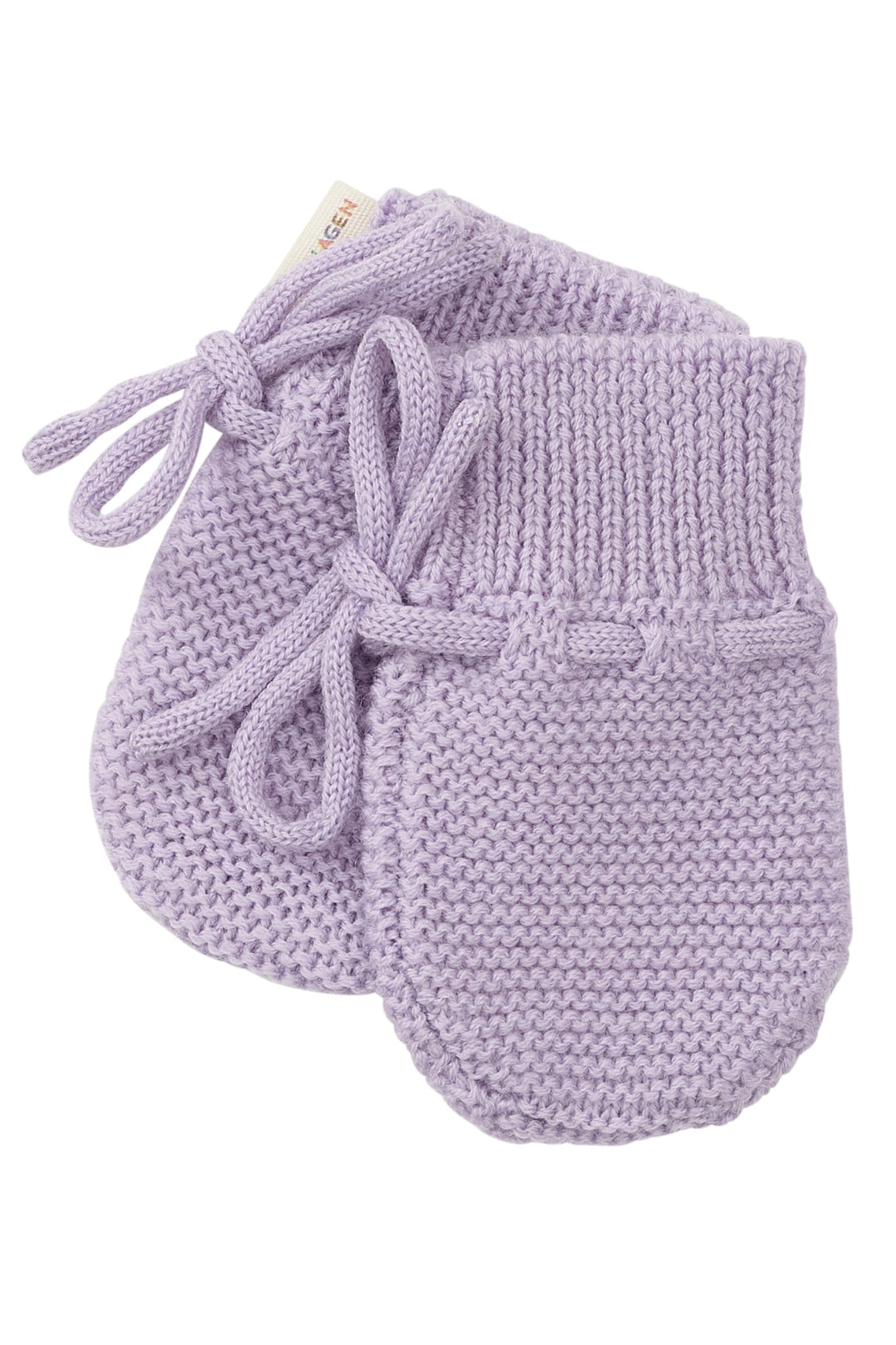 STRIKKET BABY LUFFER I MERINOULD - LAVENDER