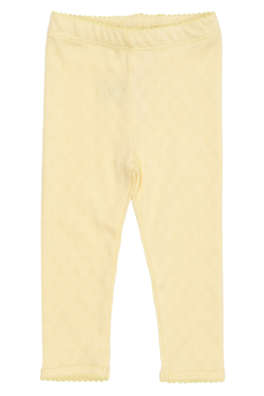 LEGGING M. HJERTE MØNSTER - PALE YELLOW