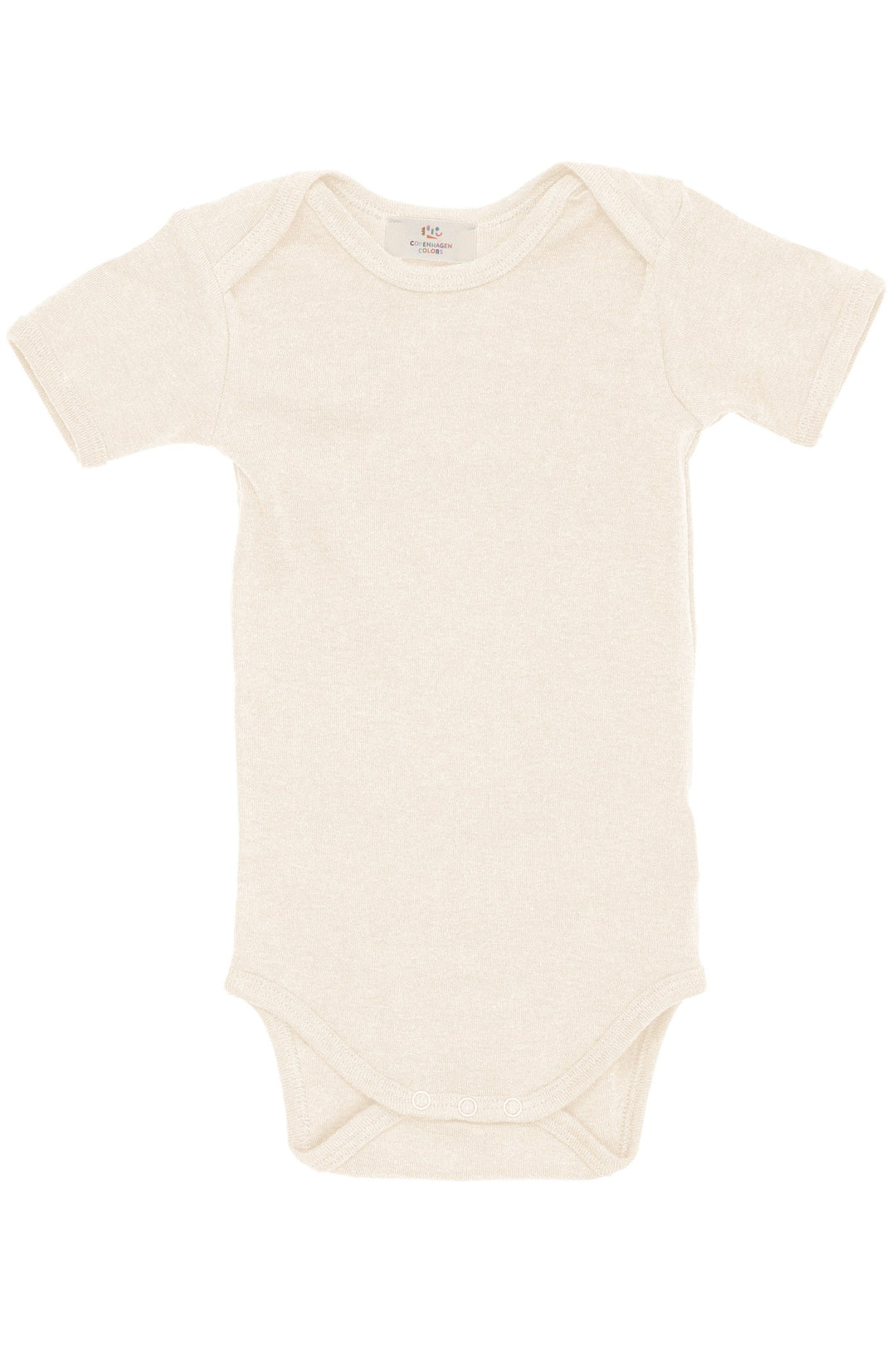 KORTÆRMET BODYSTOCKING I MELANGE - CREAM MELANGE