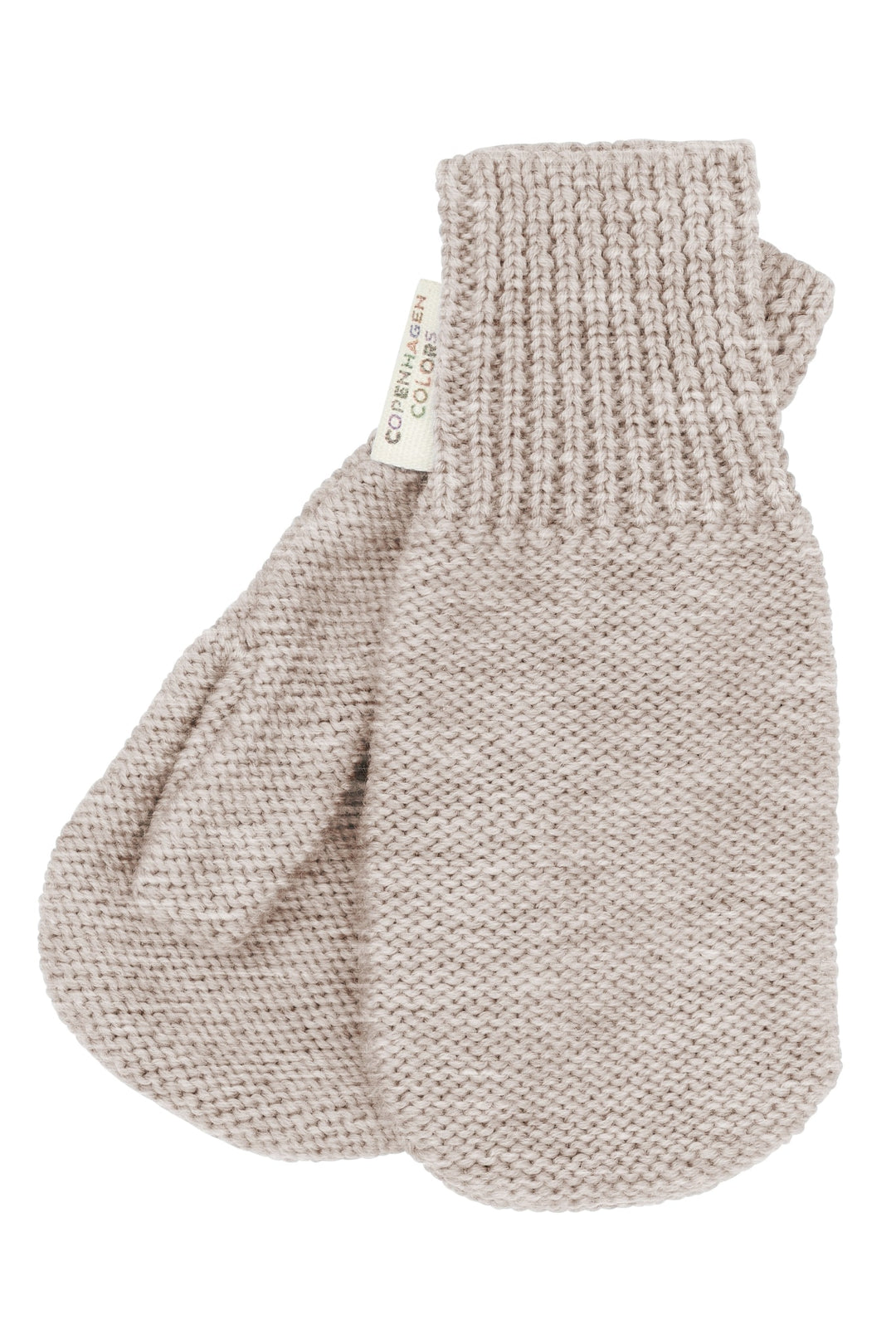 STRIKKET UNISEX VANTER I MERINOULD - PALE CREAM MELANGE