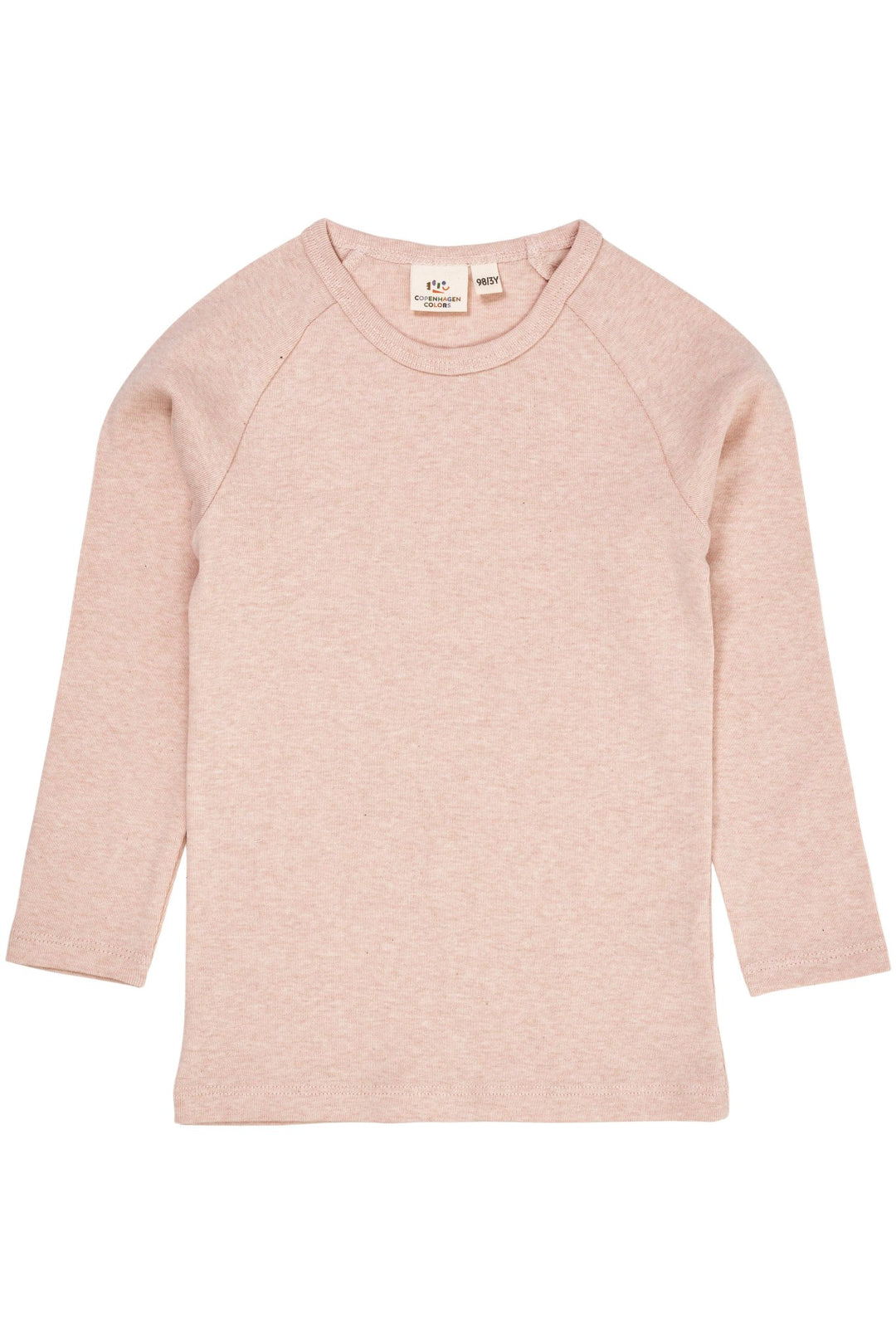 LANGÆRMET T-SHIRT I MELANGE - OLD ROSE MELANGE