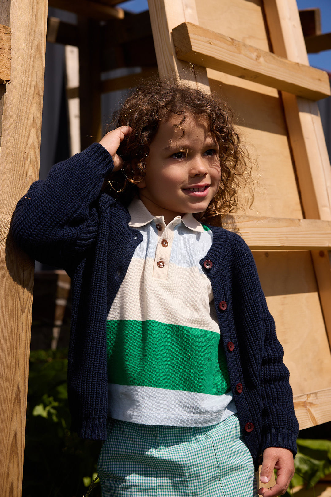 Klassisk rib Cardigan - Navy