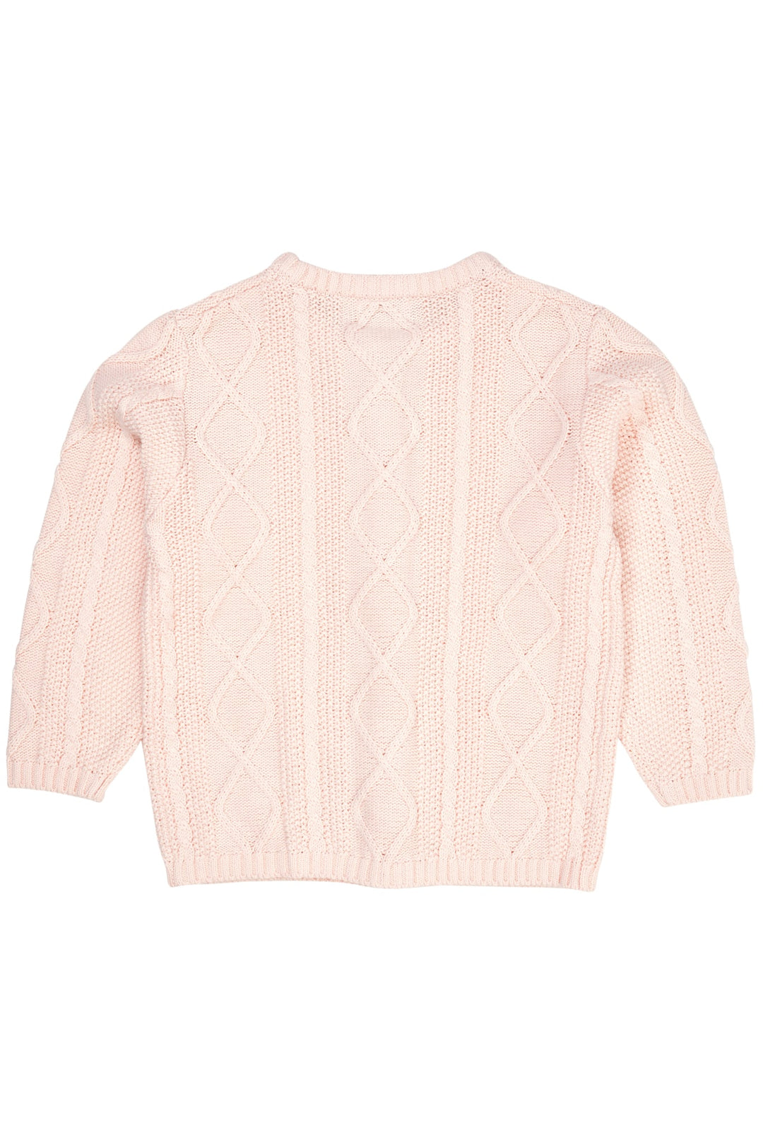 KABELSTRIKKET CARDIGAN - SOFT PINK