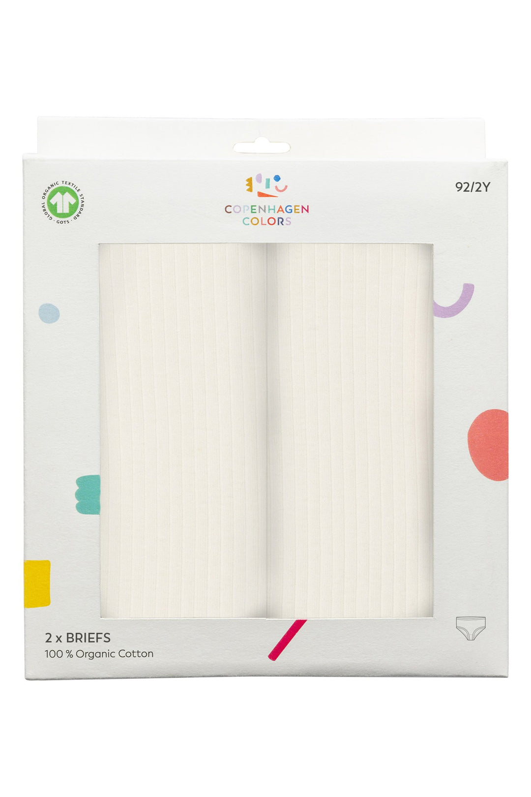 2-PAK UNDERBUKSER I RIB JERSEY - CREAM