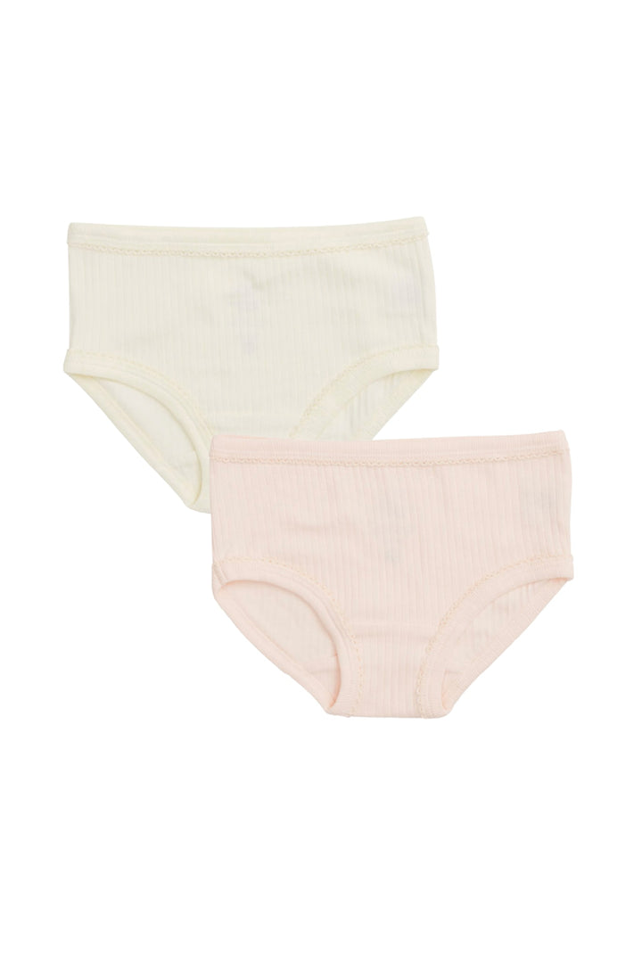 2-PAK UNDERBUKSER I RIB JERSEY - SOFT PINK/ CREAM COMB. CORE