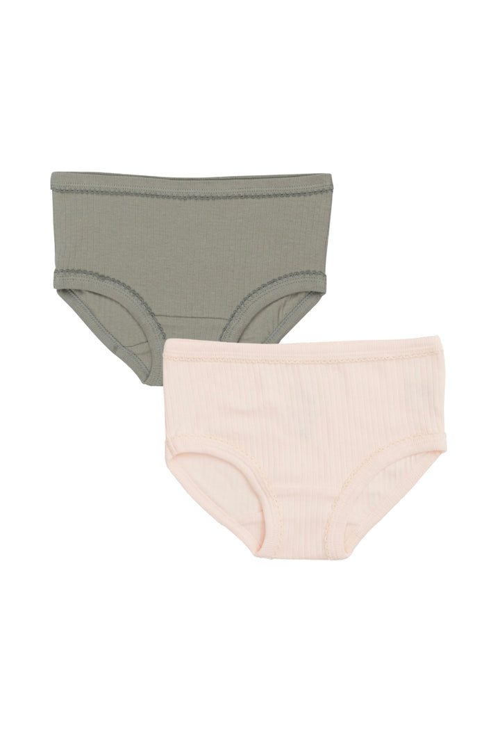 2-PAK UNDERBUKSER I RIB JERSEY - GREY/ SOFT PINK COMB. CORE