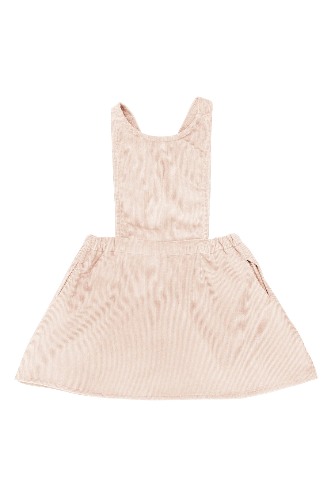 BLØD PINAFORE FLØJLSKJOLE - SOFT PINK
