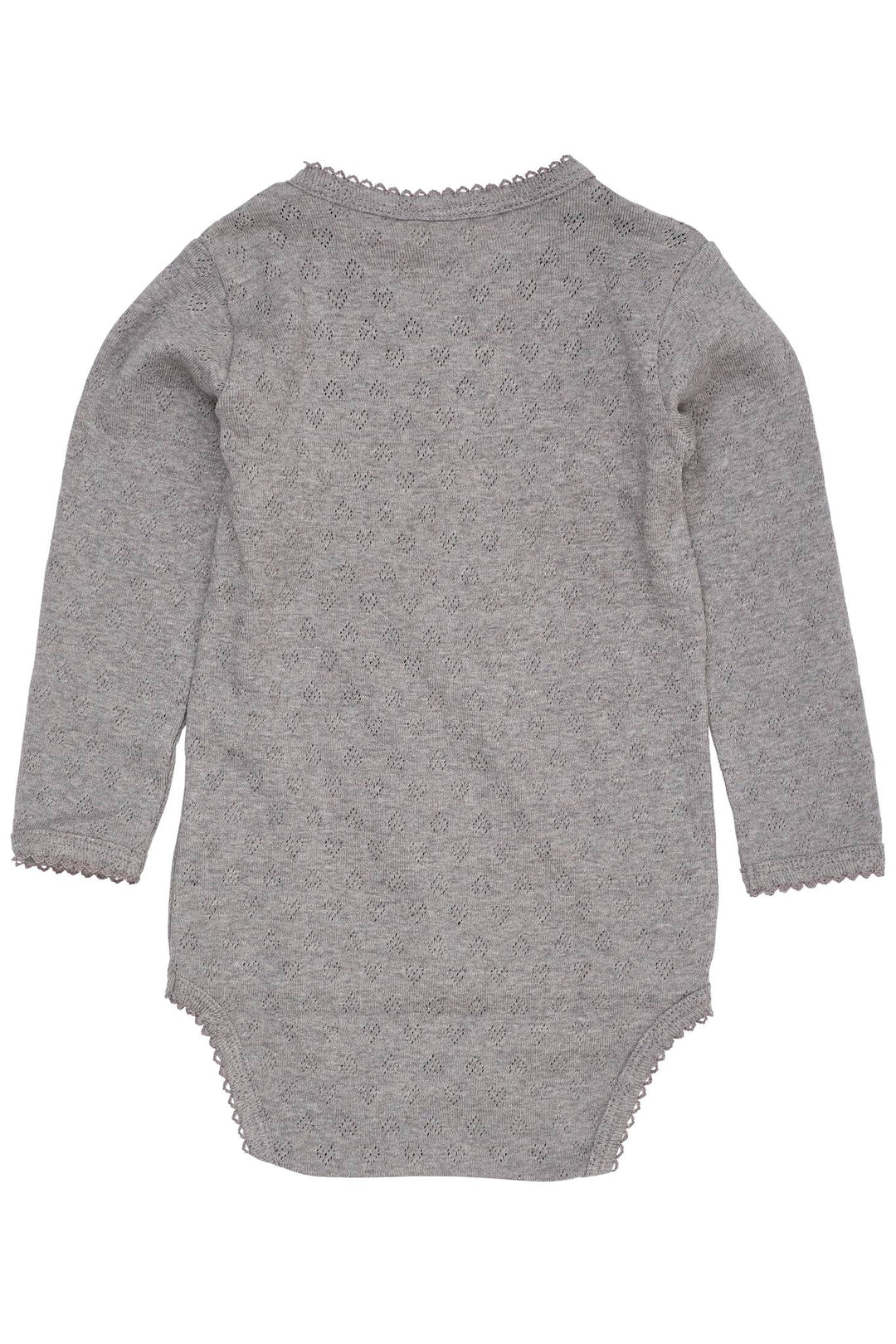 HJERTE BODYSTOCKING M. SKRÅLUKNING - GREY MEL.