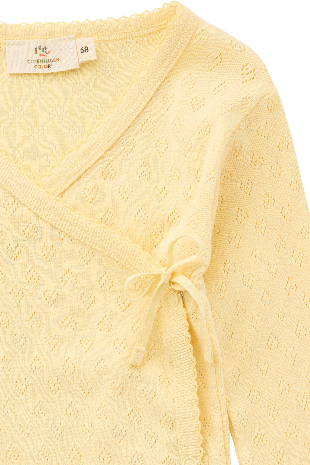 HJERTE BODYSTOCKING M. SKRÅLUKNING - PALE YELLOW
