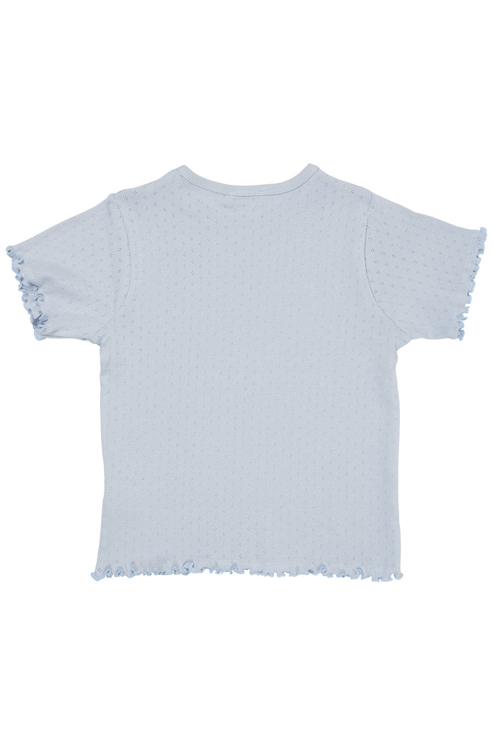 SOMMER POINTELLE T-SHIRT SS - DUSTY BLUE