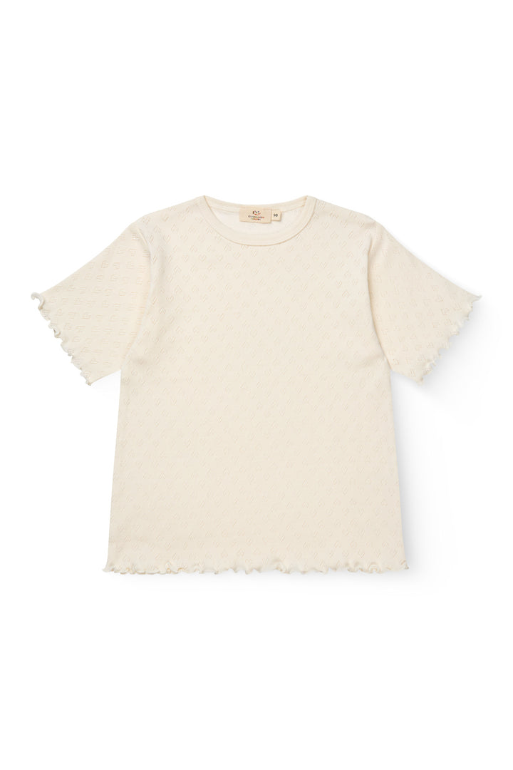 T-SHIRT M. HJERTE MØNSTER - CREAM