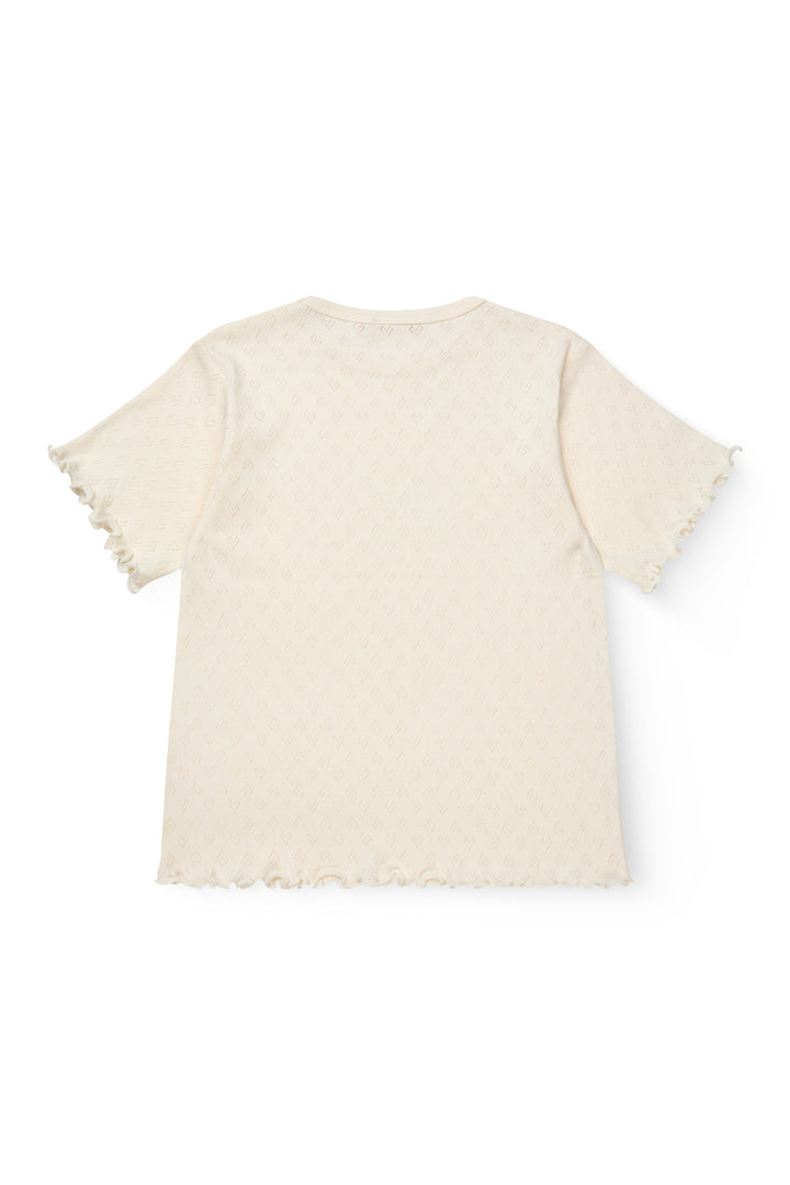 T-SHIRT M. HJERTE MØNSTER - CREAM
