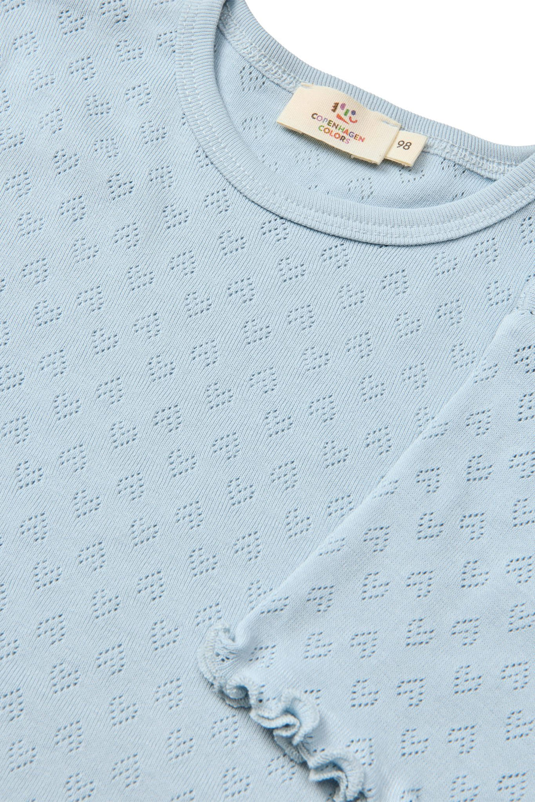 T-SHIRT M. HJERTE MØNSTER - DUSTY BLUE