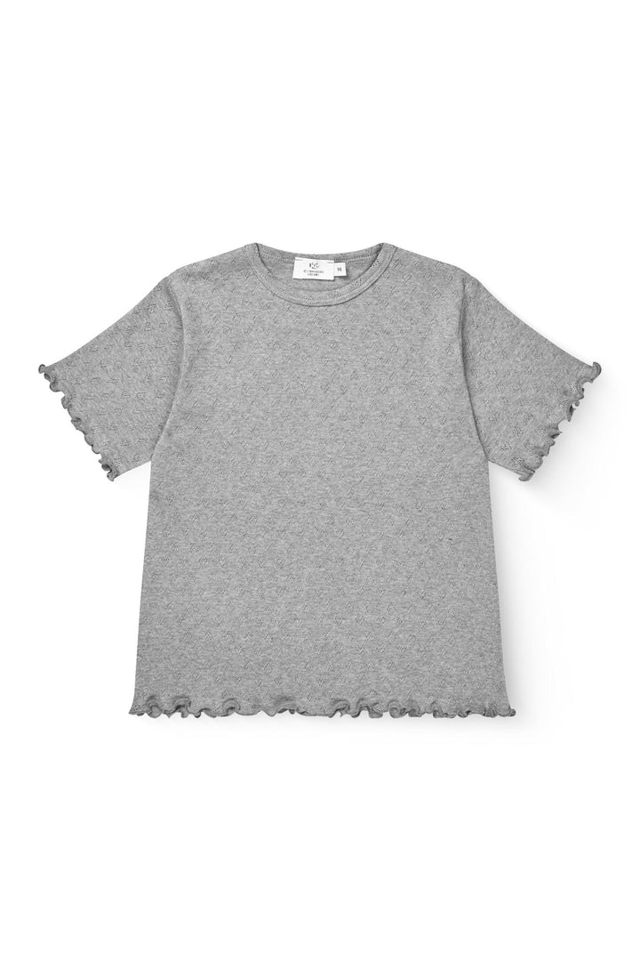 T-SHIRT M. HJERTE MØNSTER - GREY MEL.