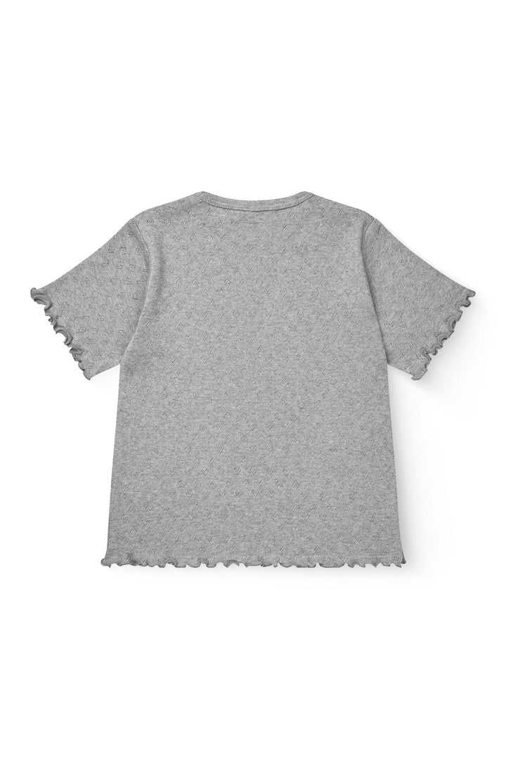 T-SHIRT M. HJERTE MØNSTER - GREY MEL.