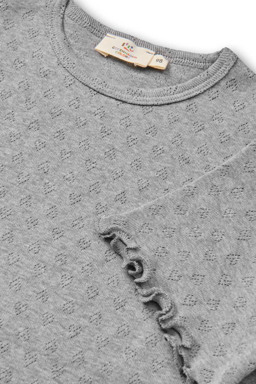 T-SHIRT M. HJERTE MØNSTER - GREY MEL.