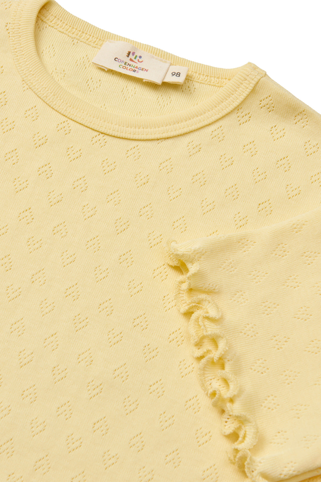 T-SHIRT M. HJERTE MØNSTER - PALE YELLOW