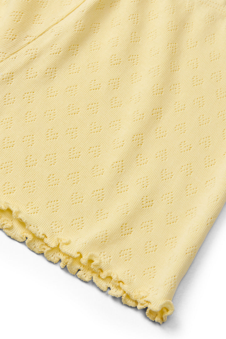 SHORTS M. HJERTE MØNSTER - PALE YELLOW