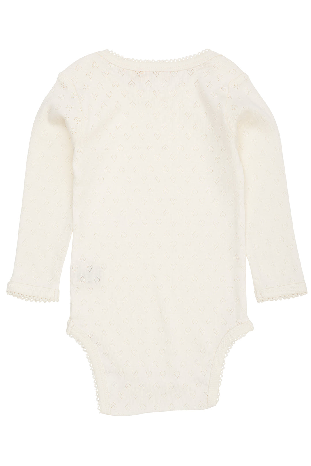 POINTELLE HJERTE LAPNECK BODY LS - CREAM