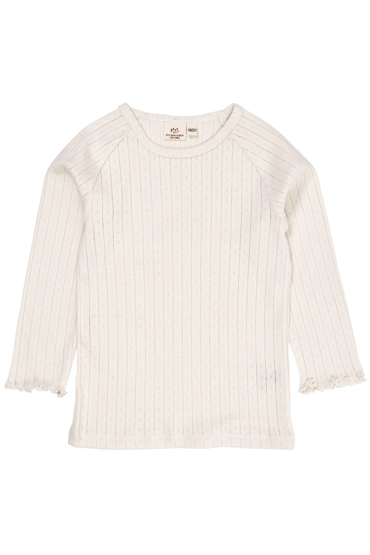 POINTELLE JUNIOR LS T-SHIRT - CREAM