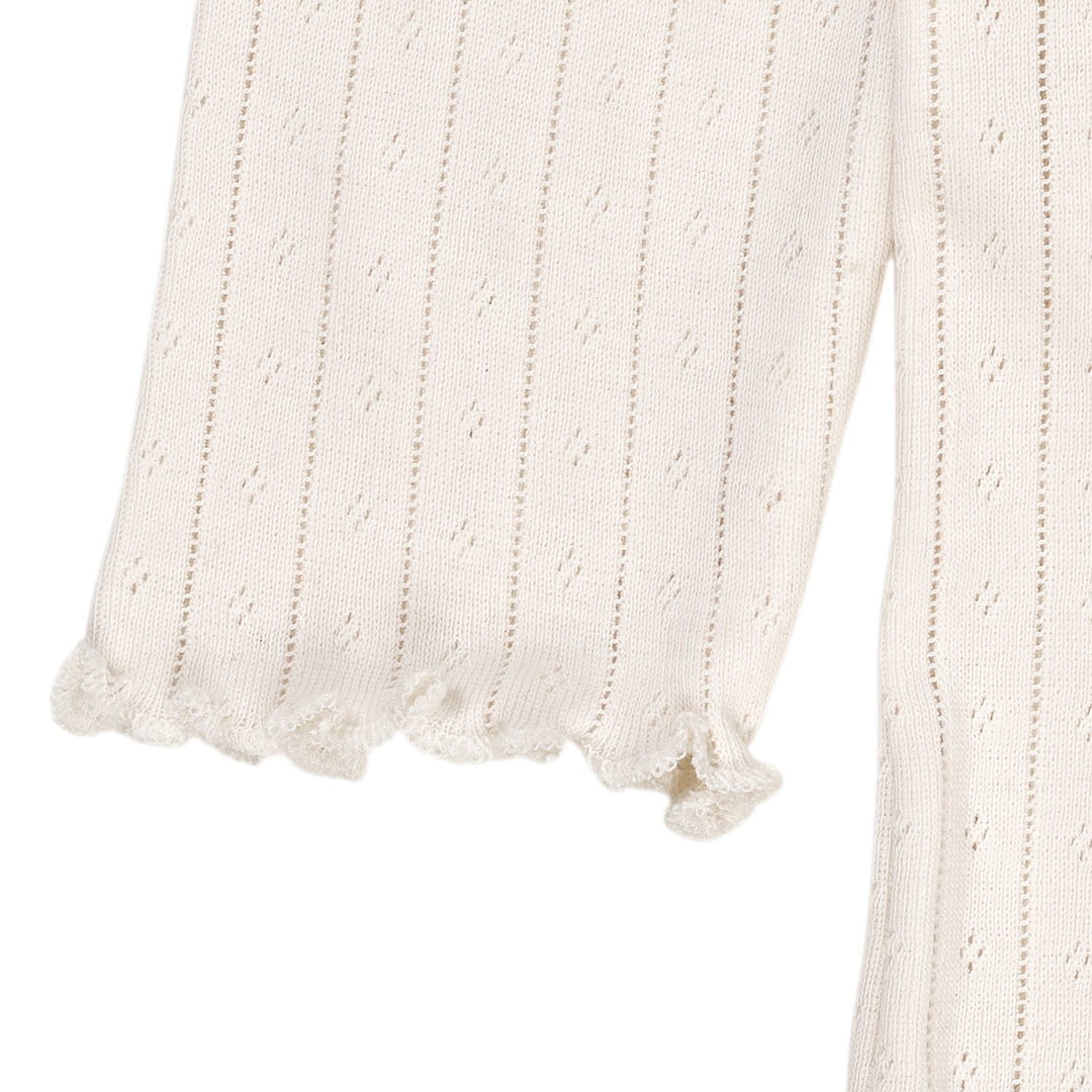 POINTELLE JUNIOR LS T-SHIRT - CREAM