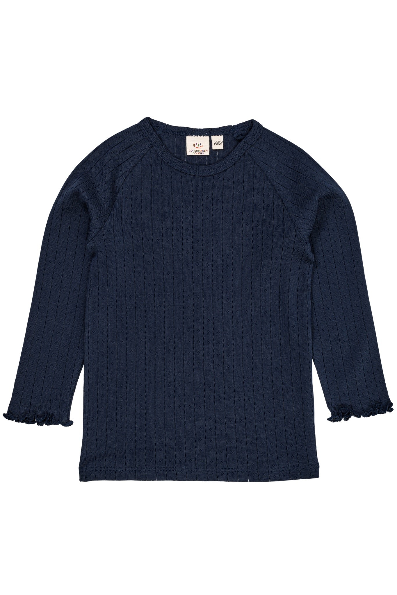 POINTELLE JUNIOR LS T-SHIRT - NAVY