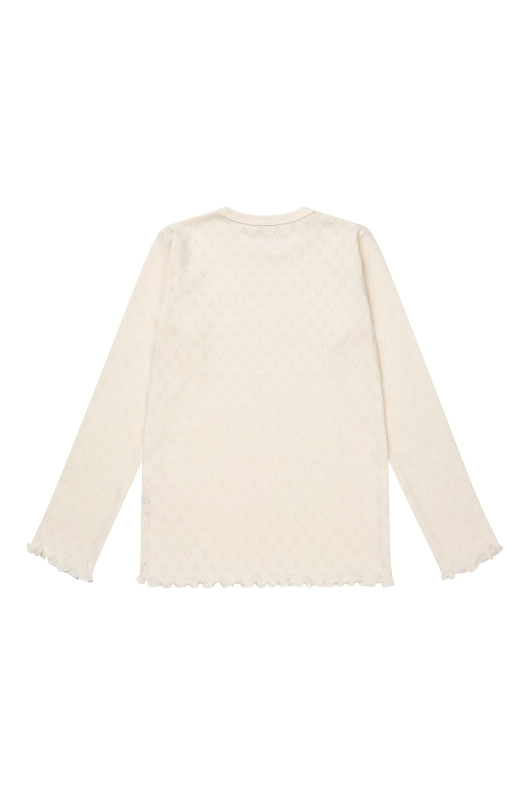 POINTELLE HJERTE T-SHIRT - CREAM