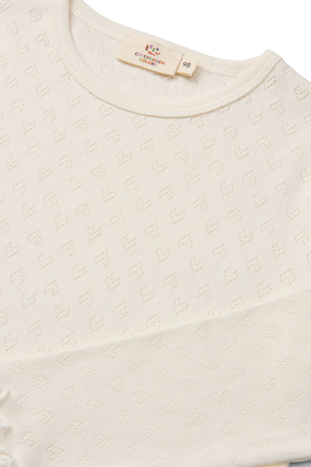 POINTELLE HJERTE T-SHIRT - CREAM