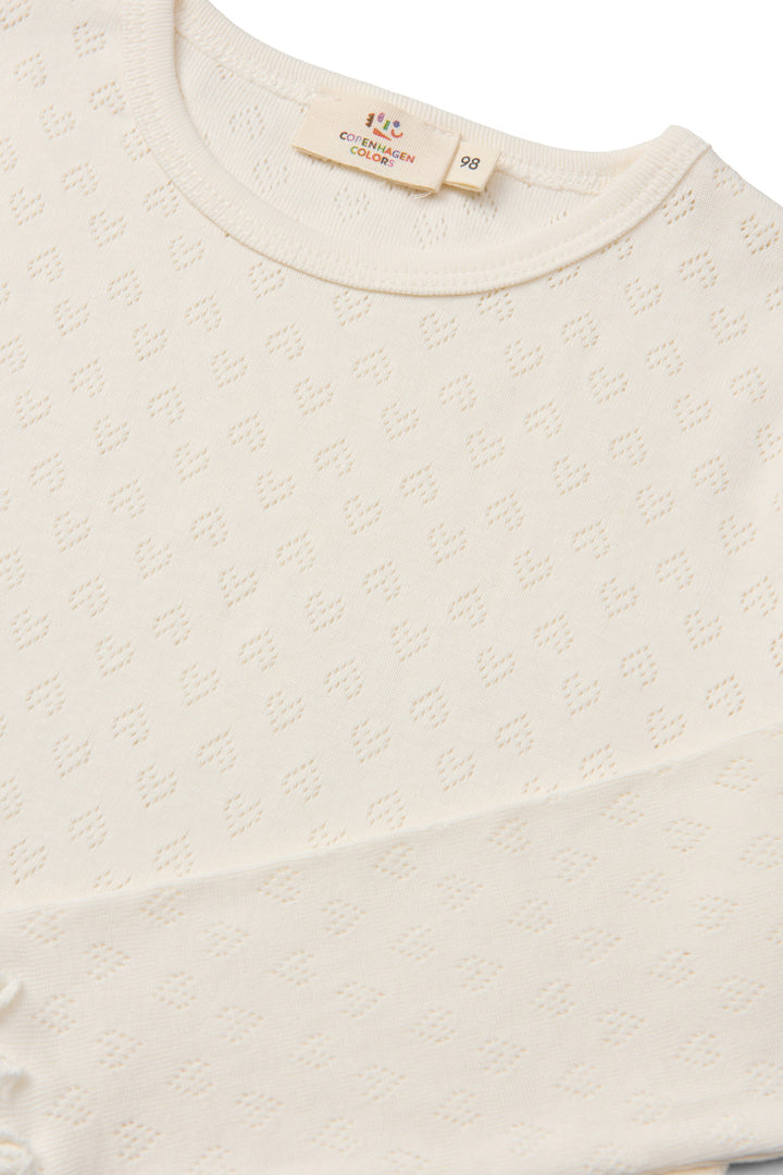 POINTELLE HJERTE T-SHIRT - CREAM