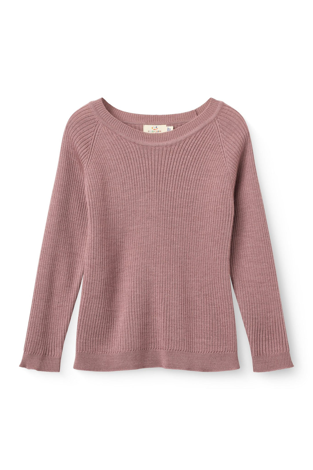 Klassisk Merino Bluse i Rib - Winter Rose