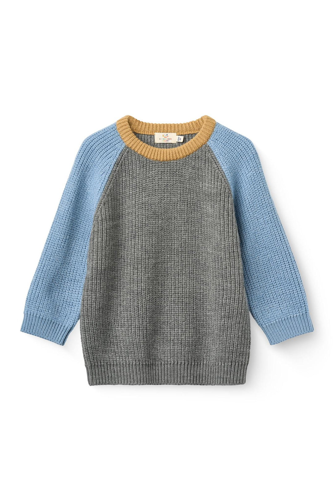 Strikket Unisex Bluse i Merino Uld - Grey Melange Comb.