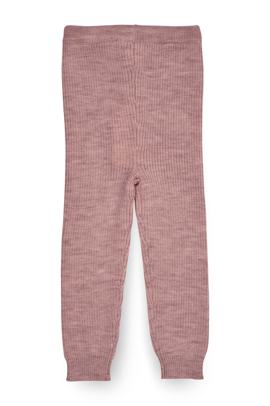 Klassisk Merino Rib Leggigns med Bindebånd - Winter Rose