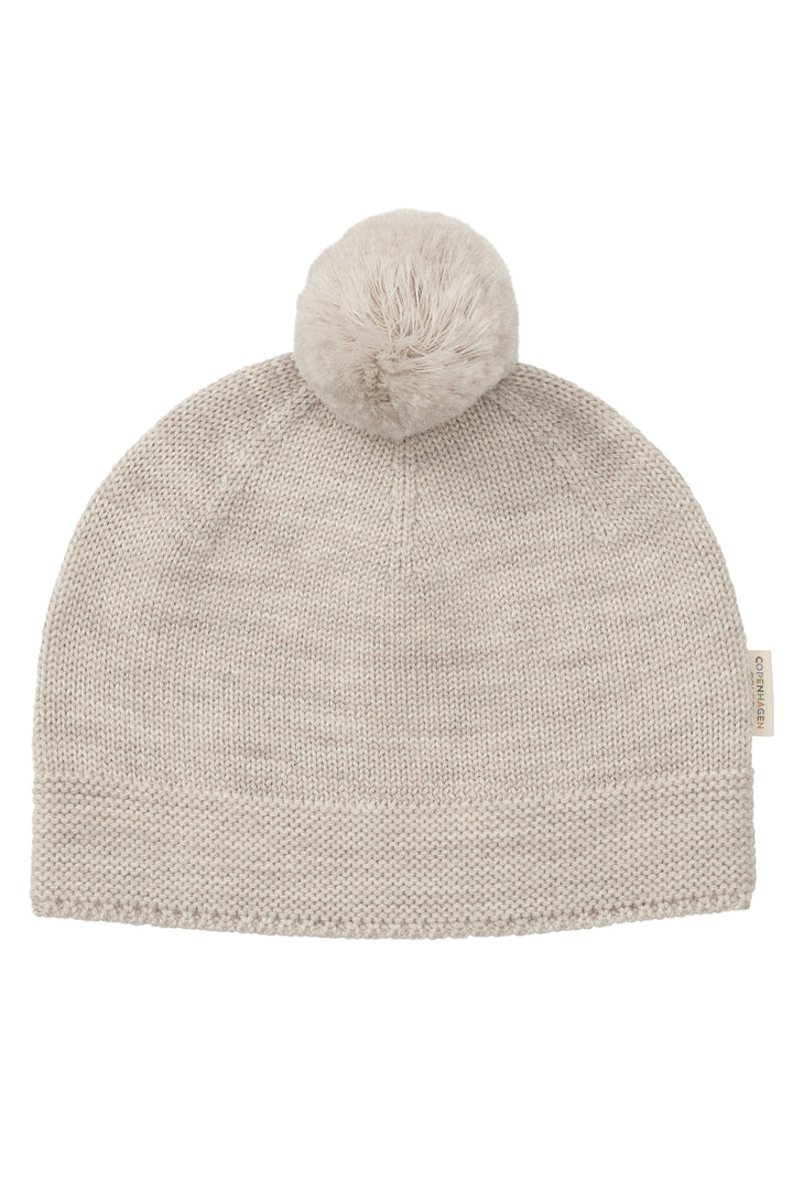 STRIKKET UNISEX HUE M. KVAST - PALE CREAM MELANGE