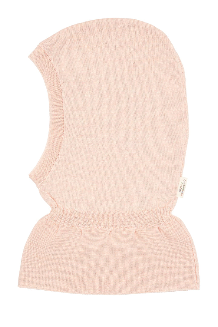 TYNDSTRIKKET ELEFANTHUE I MERINOULD - SOFT PINK