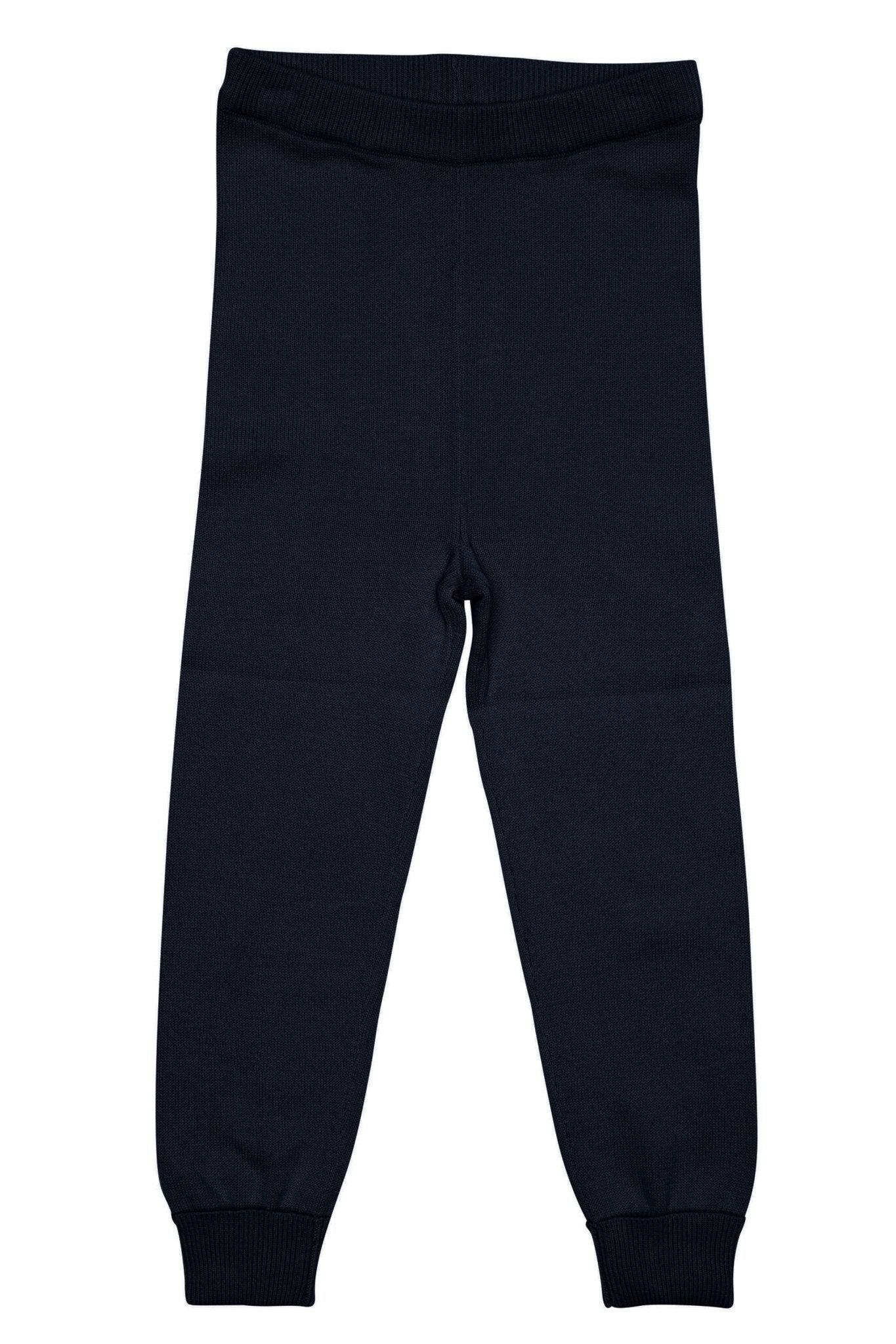 TYNDT STRIKKET LEGGINGS - NAVY