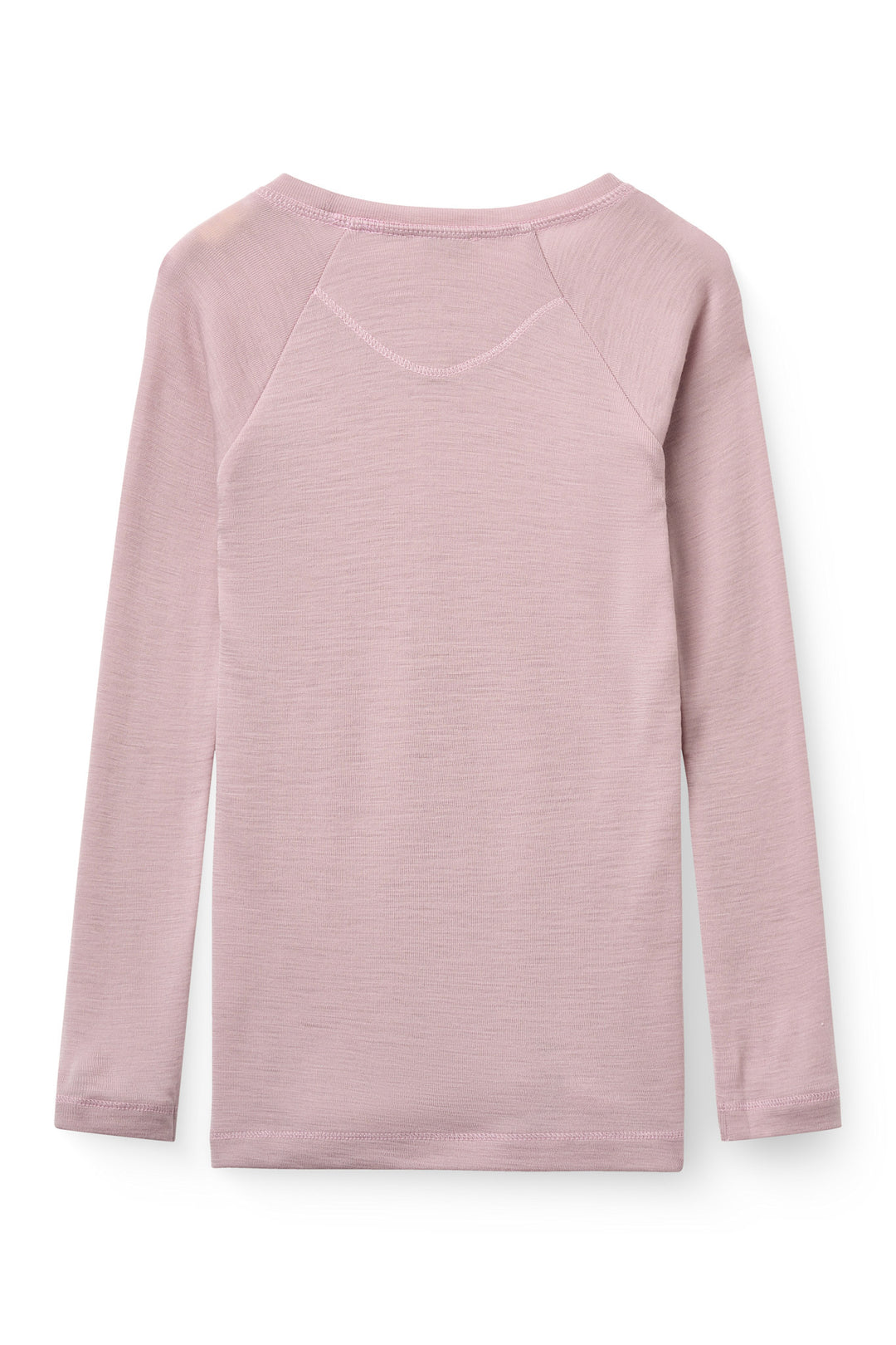 Langærmet T-Shirt i Tynd Merinould - Violet Ice