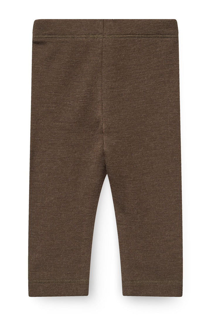 LEGGINGS I TYND MERINOULD - DK BROWN